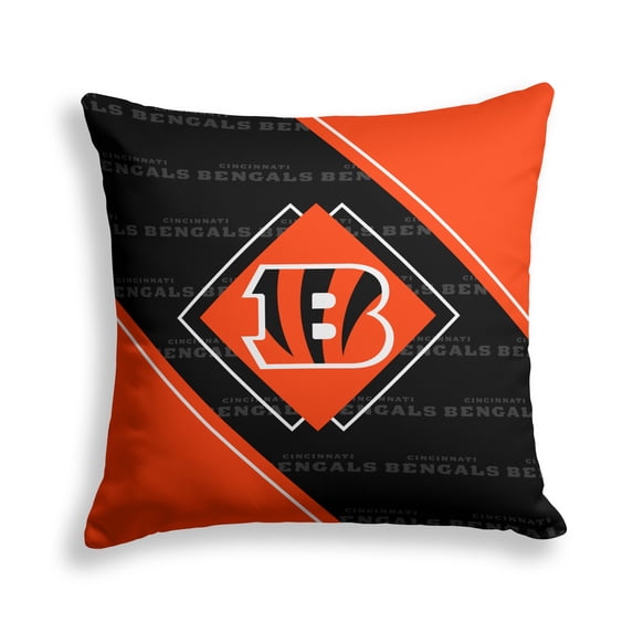 Pegasus Cincinnati Bengals 18" x 18" Diamond Boxed Decor Pillow