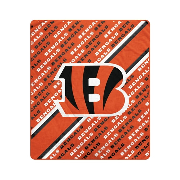 Pegasus Cincinnati Bengals 60" x 70" Diagonal Lined Wordmark Ultra Soft Blanket