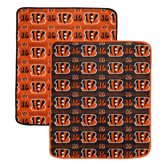 Pegasus Cincinnati Bengals Two-Piece Home & Away Logo Roll 60" x 70" Blanket Set