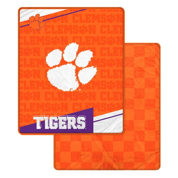 Pegasus Clemson Tigers 60" x 70" Diagonal Ghost Checkered Double-Sided Blanket