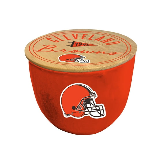Pegasus Cleveland Browns 16oz. Script Circle Wood Top Ceramic Candle