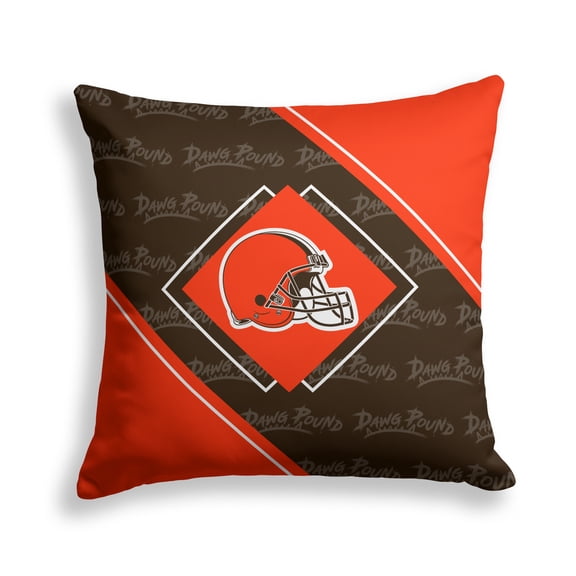 Pegasus Cleveland Browns 18" x 18" Diamond Boxed Decor Pillow