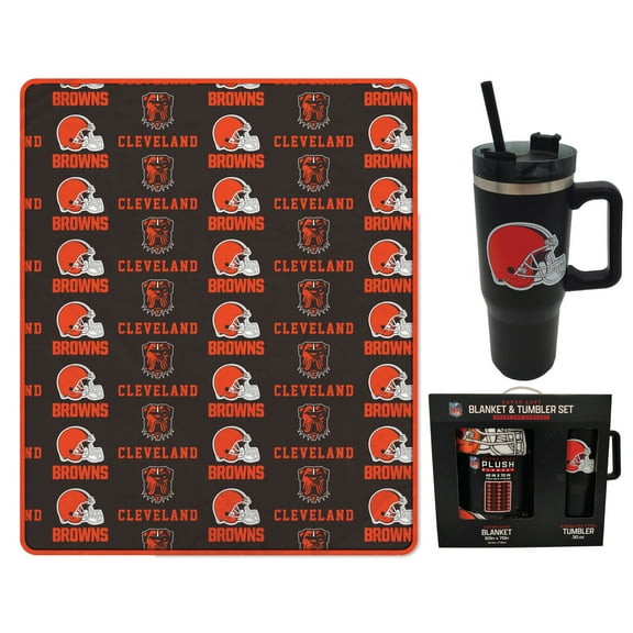 Pegasus Cleveland Browns 60" x 70" Logo Blanket and 30oz Stainless Steel Tumbler Combo