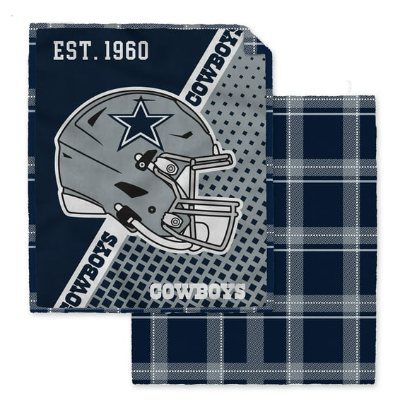 Pegasus Dallas Cowboys 60" x 80" Gradient Helmet Double-Sided Plaid Sherpa Blanket