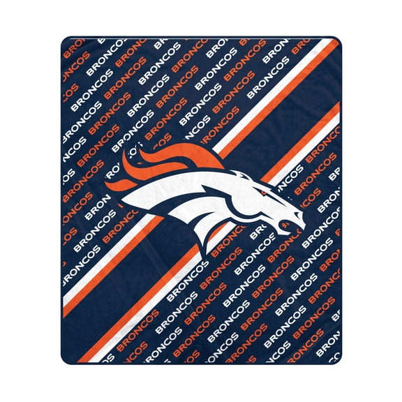 Pegasus Denver Broncos 60" x 70" Diagonal Lined Wordmark Ultra Soft Blanket