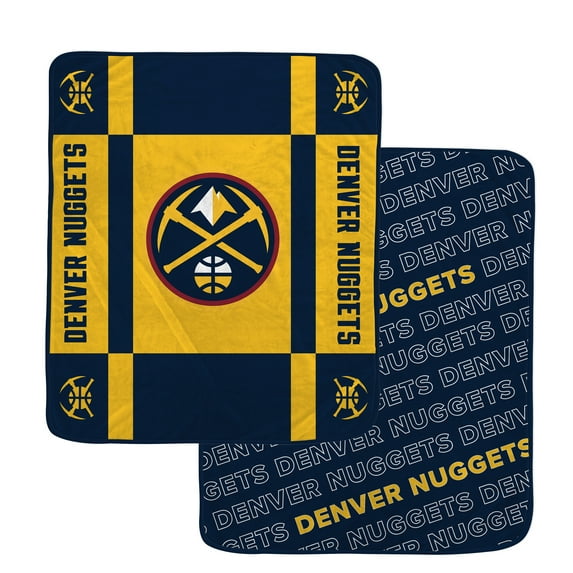 Pegasus Denver Nuggets 60- x 70- Reverse Block Wordmark Double-Sided Blanket