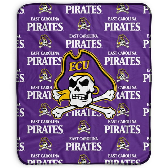 Pegasus ECU Pirates 50" x 60" Repeat Wordmark Fleece Blanket