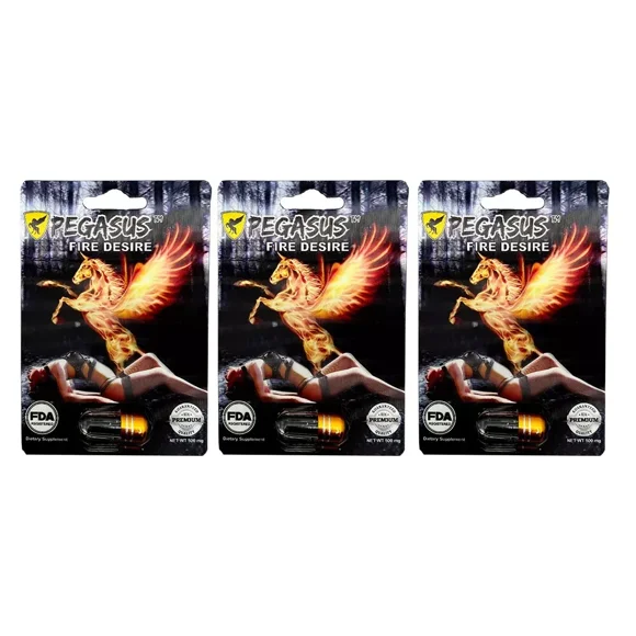 Pegasus Fire Desire Male Herbal Supplement (Pack of 3)