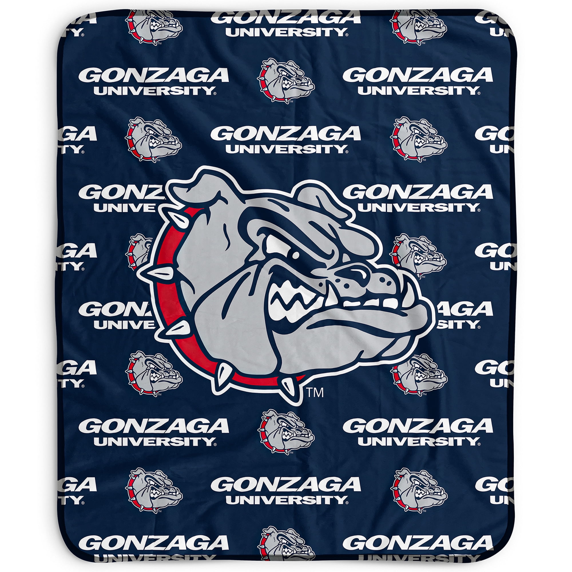 Pegasus Gonzaga Bulldogs 50" x 60" Repeat Wordmark Fleece Blanket