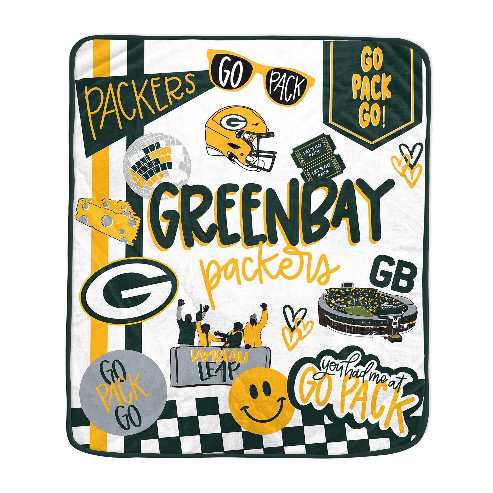 Pegasus Green Bay Packers 60 x 70 Fan Favorite Royal Plush Blanket