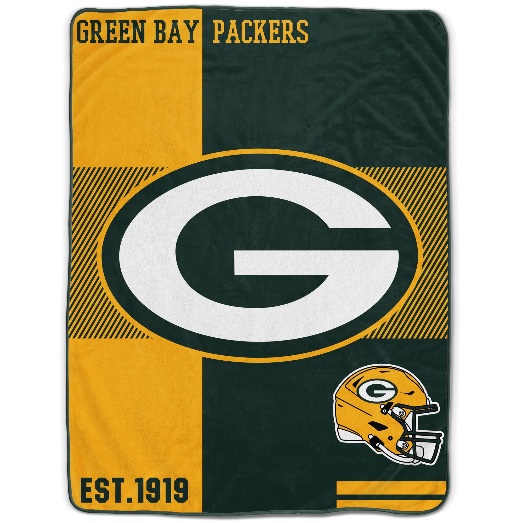 Pegasus Green Bay Packers 60" x 80" Logo Divide Royal Plush Blanket