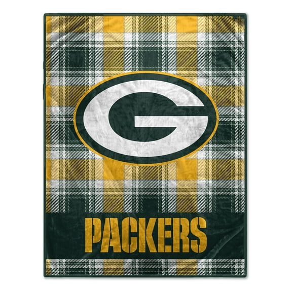 Pegasus Green Bay Packers 66" x 95" Oversized Plaid FAN-mily Ultra Cozy Blanket
