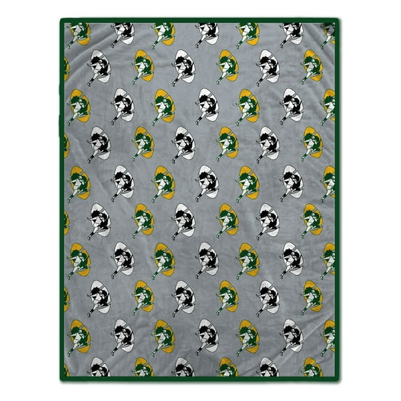 Pegasus Green Bay Packers 66" x 95" Oversized Vintage Logo Roll Ultra Cozy Blanket