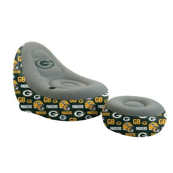Pegasus Green Bay Packers Tonal Logo Inflatable Chair & Ottoman