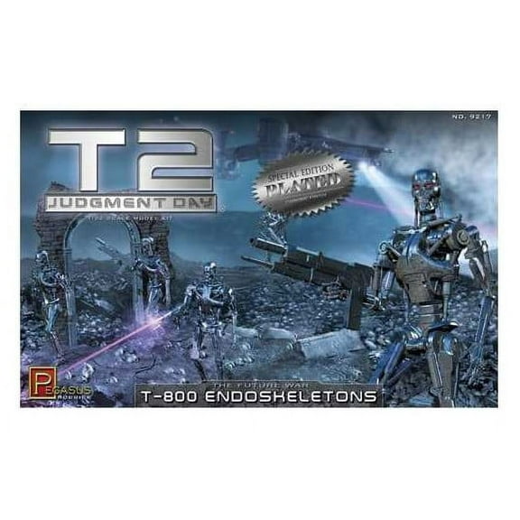 Pegasus Hobbies T2 Judgement Day -T-800 Endoskeletons Chrome Special Edition (1/32 Scale) New