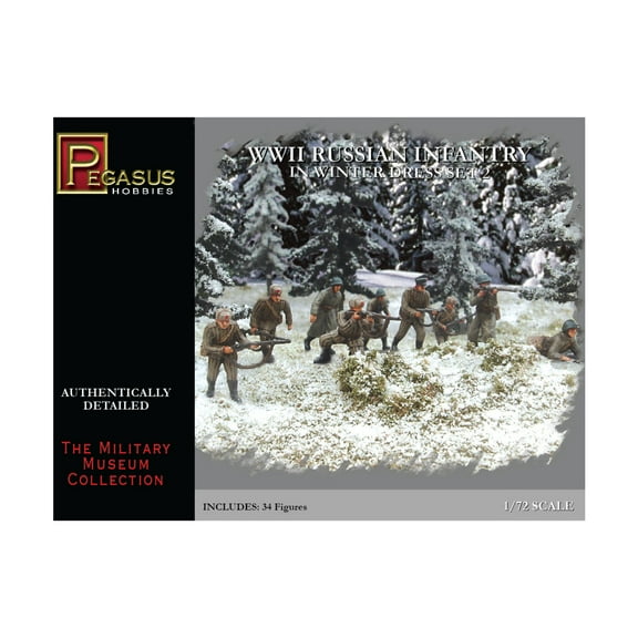 Pegasus Hobbies WWII Russian Infantry in Winter Dress Set 2 New