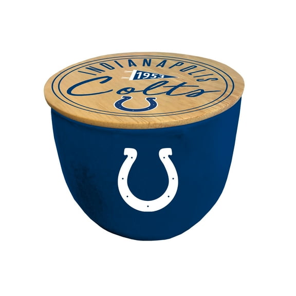 Pegasus Indianapolis Colts 16oz. Script Circle Wood Top Ceramic Candle