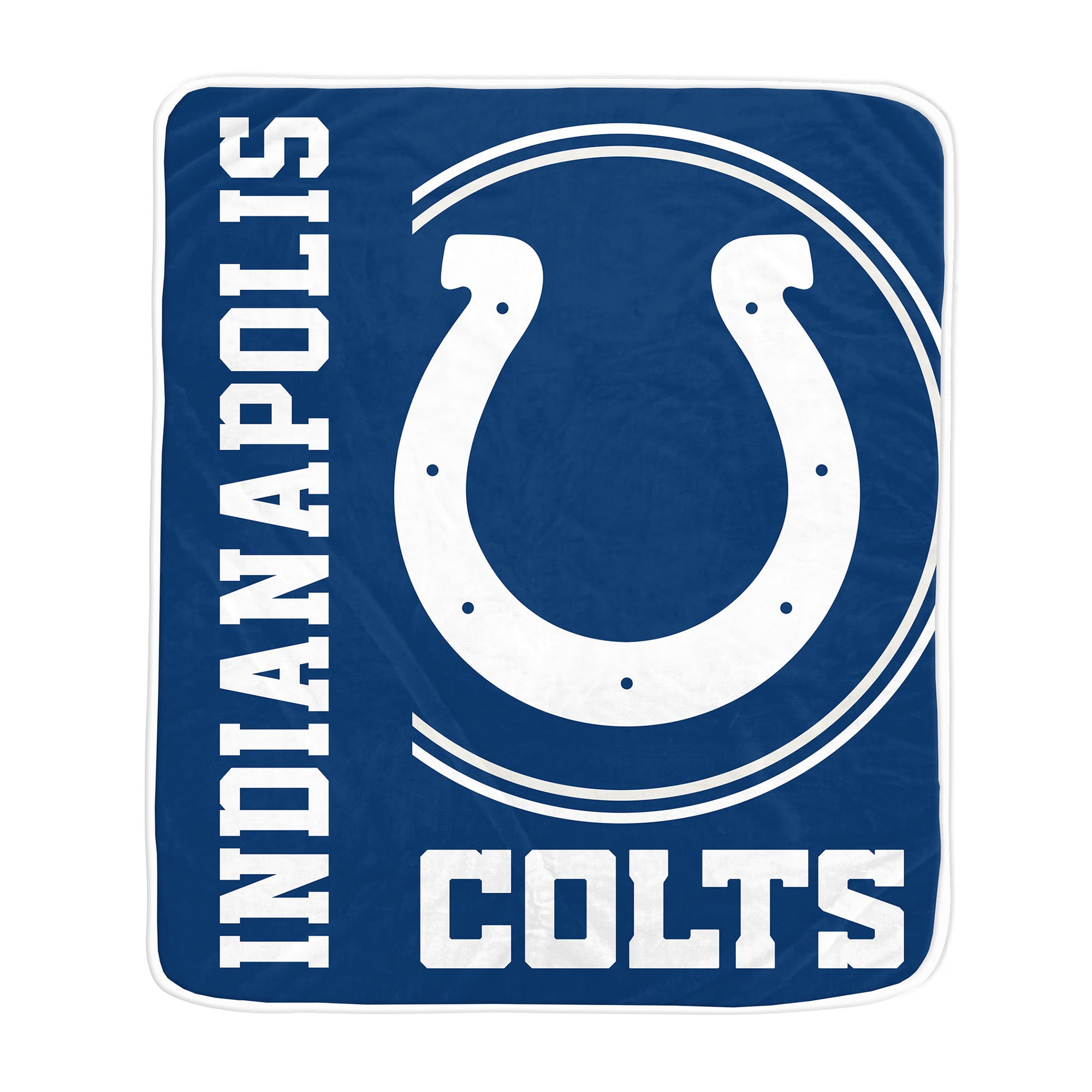 Indianapolis Colts Raschel Throw Blanket - 60x80 Inches, Oversized Team Logo, Super Soft Polyester, Machine Washable