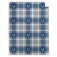 thumbnail image 1 of Pegasus  Indianapolis Colts 60" x 90" Plaid Logo Box Royal Plush Sherpa Blanket, 1 of 2