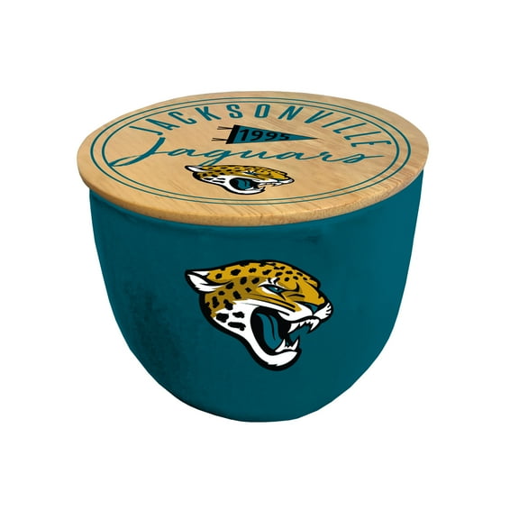 Pegasus Jacksonville Jaguars 16oz. Script Circle Wood Top Ceramic Candle
