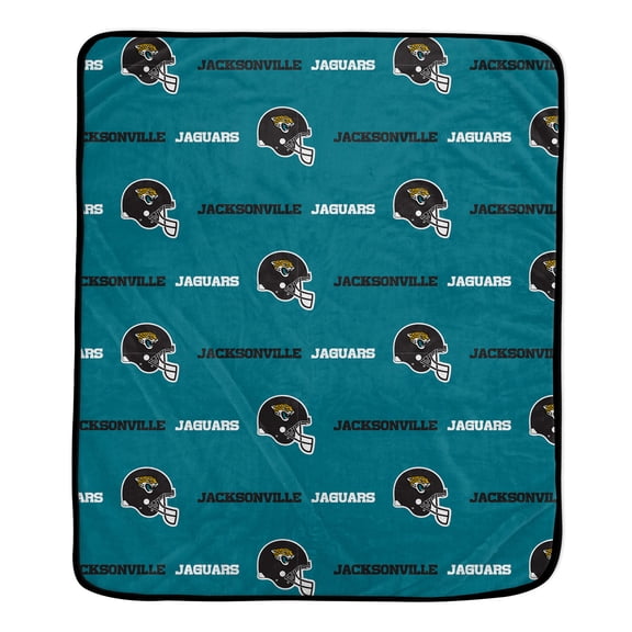 Pegasus Jacksonville Jaguars 60" x 72" Repeat Helmet Wordmark Ultra Soft Blanket
