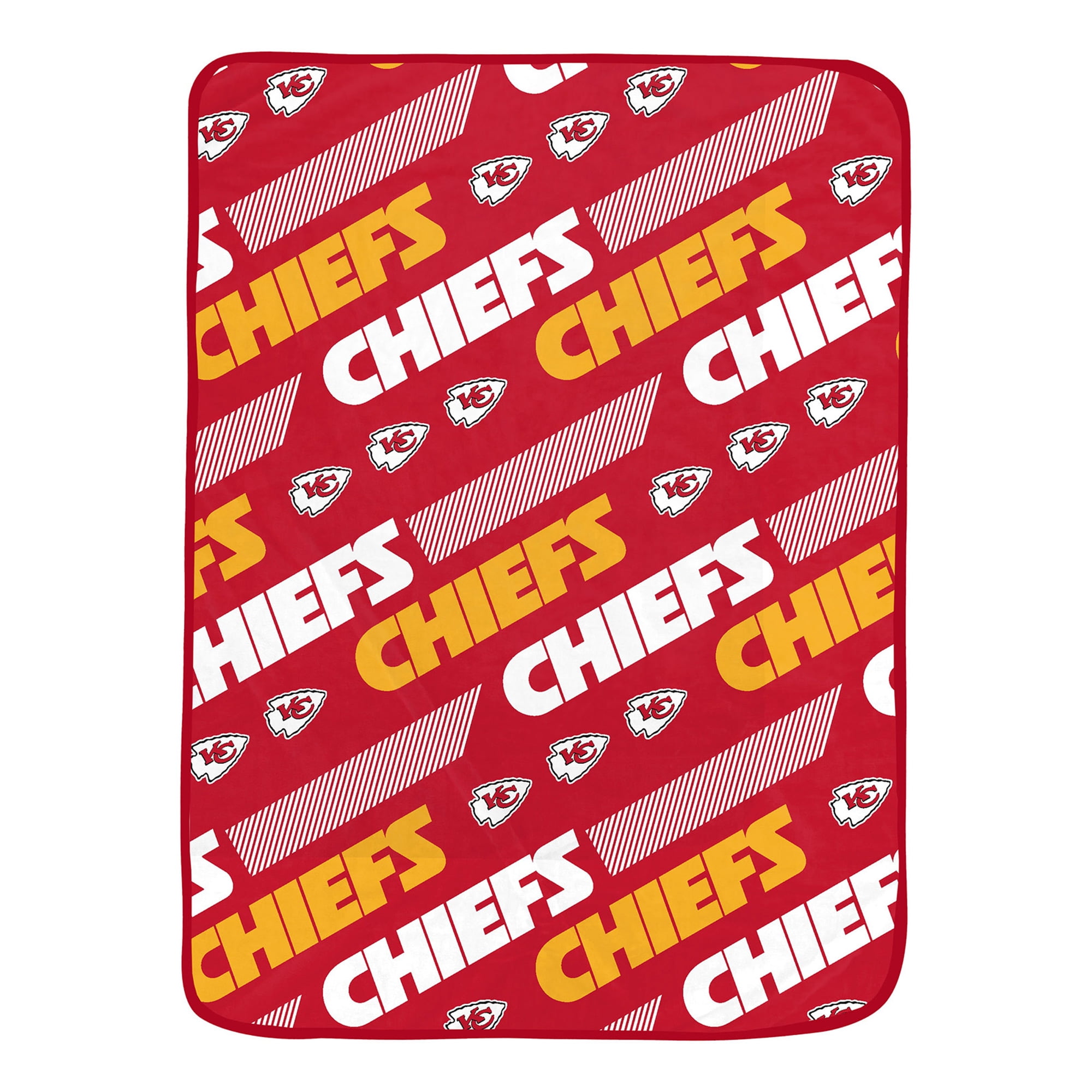 Pegasus Kansas City Chiefs 60" x 72" Slanted Half-Stripe Wordmark Ultra Soft Blanket