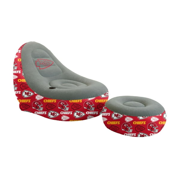 Pegasus Kansas City Chiefs Tonal Logo Inflatable Chair & Ottoman