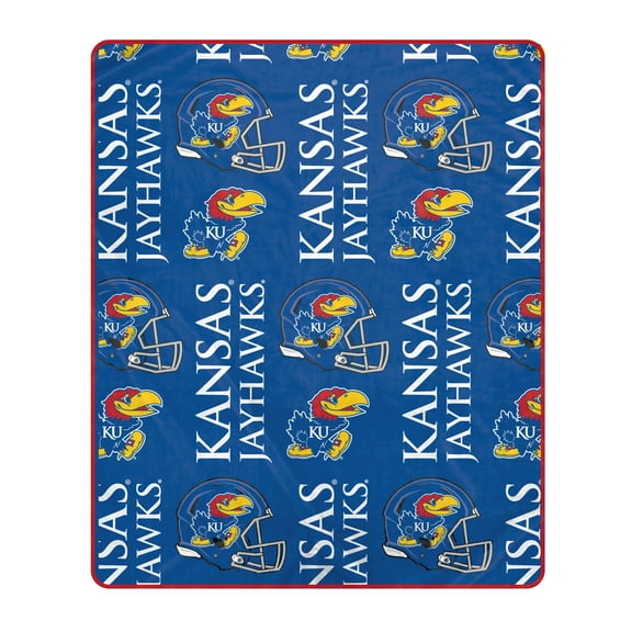 Pegasus Kansas Jayhawks 50" x 60" Homefield Stacked Logos Ultra Soft Blanket
