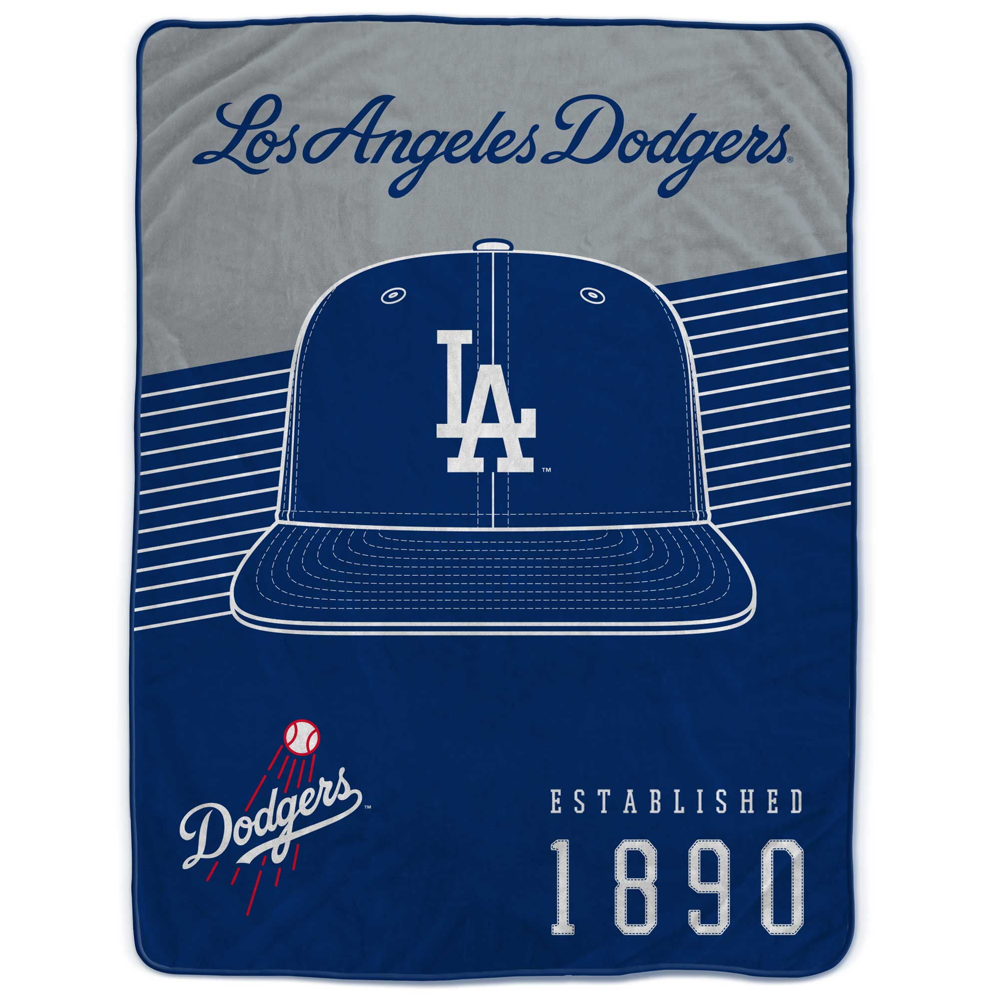 Pegasus Los Angeles Dodgers 60- x 80- Hat Stripes Throw Blanket