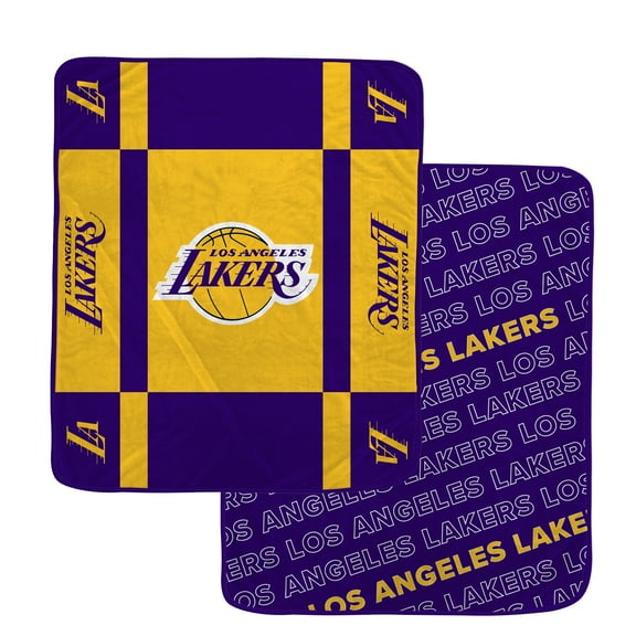Pegasus Los Angeles Lakers 60- x 70- Reverse Block Wordmark Double-Sided Blanket