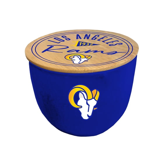 Pegasus Los Angeles Rams 16oz. Script Circle Wood Top Ceramic Candle