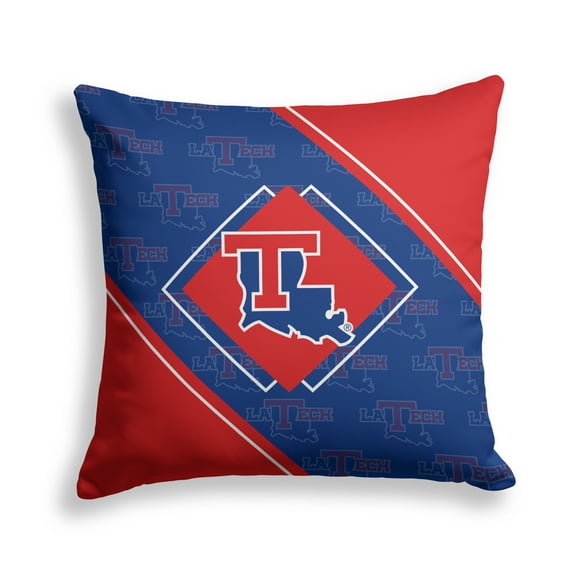 Pegasus Louisiana Tech Bulldogs 18" x 18" Diamond Boxed Decor Pillow