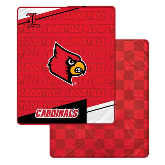 Pegasus Louisville Cardinals 60" x 70" Diagonal Ghost Checkered Double-Sided Blanket