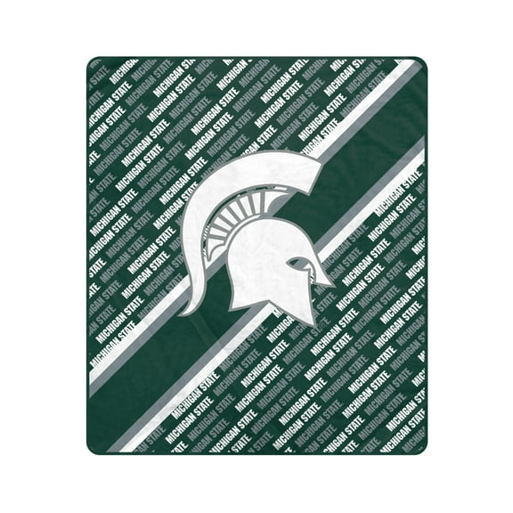 Pegasus Michigan State Spartans 60" x 70" Diagonal Lined Wordmark Ultra Soft Blanket