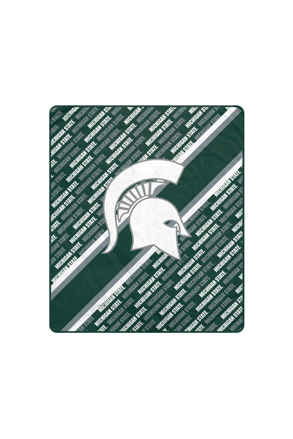 Michigan State Spartans 60" x 70" Diagonal Lined Wordmark Ultra Soft Blanket