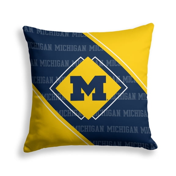 Pegasus Michigan Wolverines 18" x 18" Diamond Boxed Decor Pillow