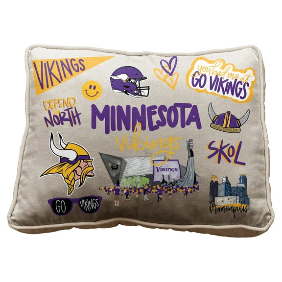 Pegasus Minnesota Vikings 19" Loco Fan Canvas D-cor Pillow