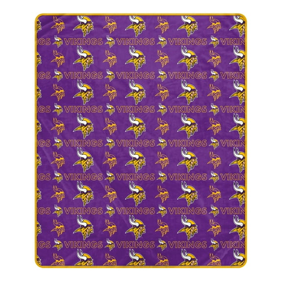 Pegasus Minnesota Vikings 50" x 60" Repeat Big Logo Wordmark Ultra Soft Blanket