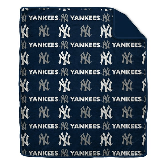 Pegasus New York Yankees Tonal Wordmark 60" x 70" Faux Fur Blanket