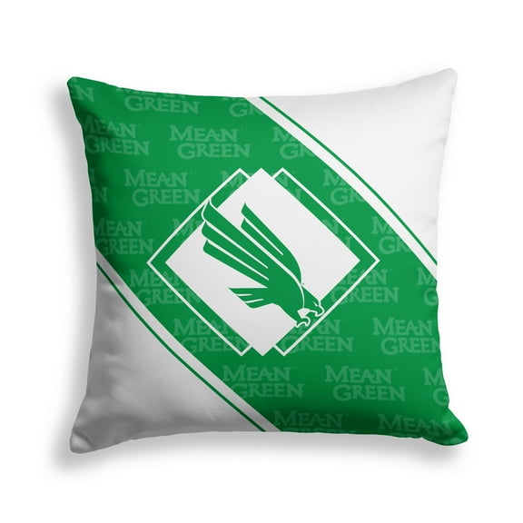 Pegasus North Texas Mean Green 18" x 18" Diamond Boxed Decor Pillow