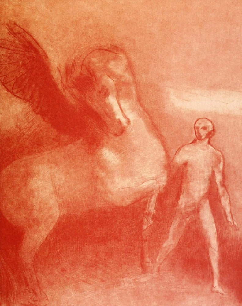 Pegasus Odilon Redon 1923 Canvas Art - Odilon Redon (24 x 36)