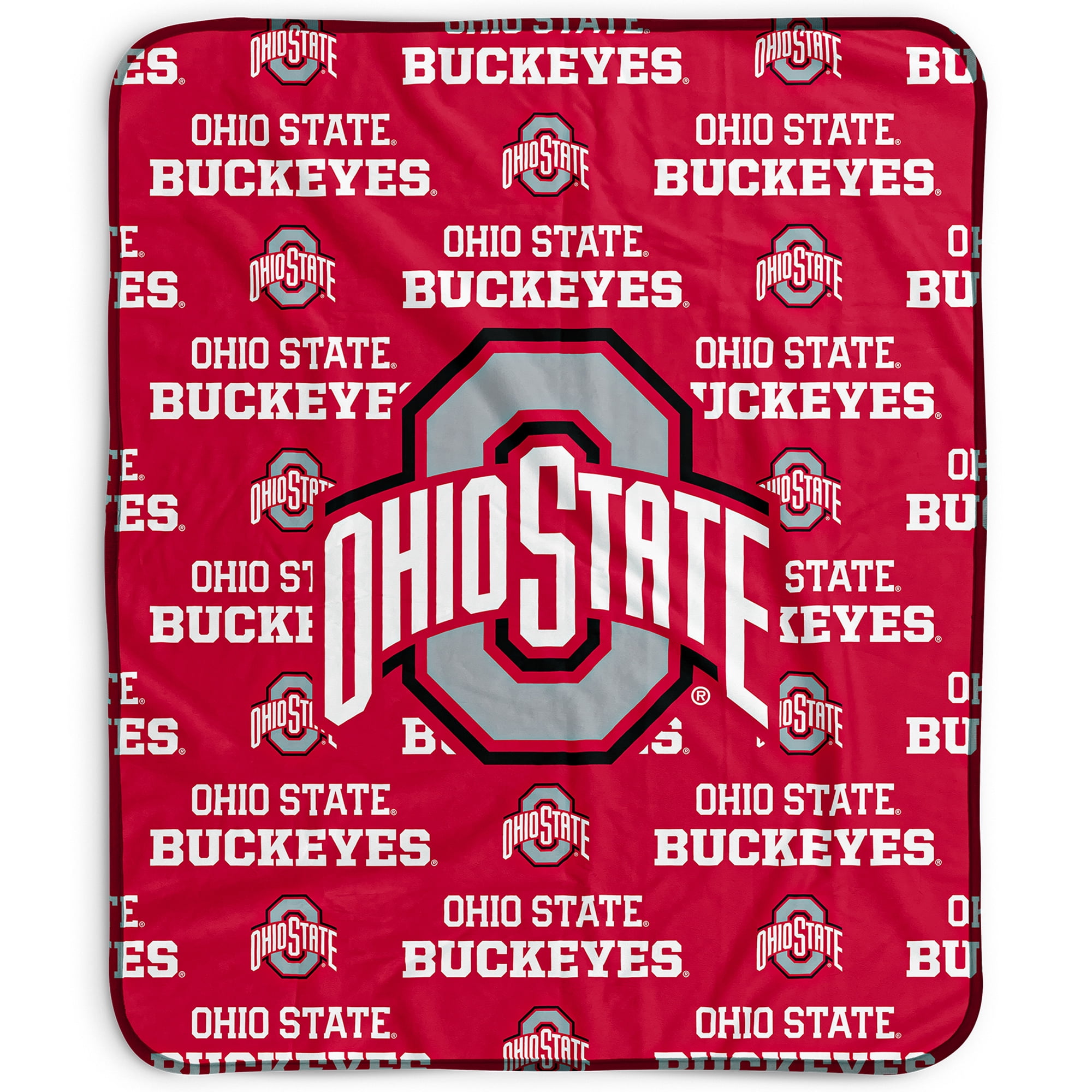 Ohio State Buckeyes Red Fleece Throw Blanket