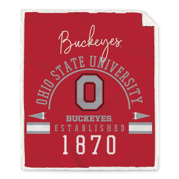 Pegasus Ohio State Buckeyes 60" x 70" Vintage Established Ultra Cozy Sherpa Blanket