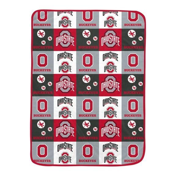 Pegasus Ohio State Buckeyes 66" x 95" Oversized Graphic Grid Ultra Cozy Blanket