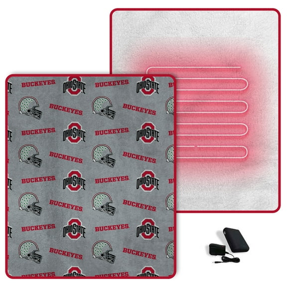 Pegasus Ohio State Buckeyes Scattered Logos 60" x 70" Heated Blanket