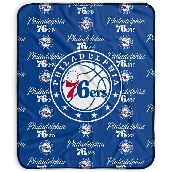 Pegasus Philadelphia 76ers 50" x 60" Repeat Wordmark Fleece Blanket