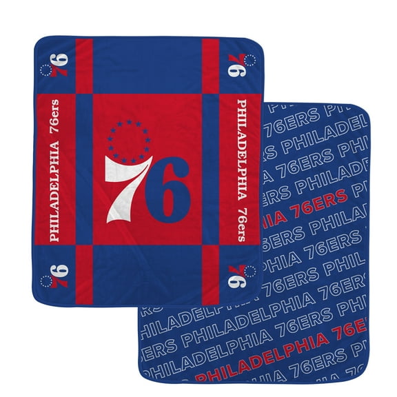 Pegasus Philadelphia 76ers 60- x 70- Reverse Block Wordmark Double-Sided Blanket