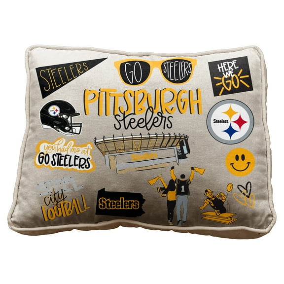 Pegasus Pittsburgh Steelers 19" Loco Fan Canvas D-cor Pillow