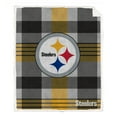thumbnail image 1 of Pegasus Pittsburgh Steelers 60- x 70- Plaid Steel Ultra Cozy Sherpa Blanket, 1 of 1