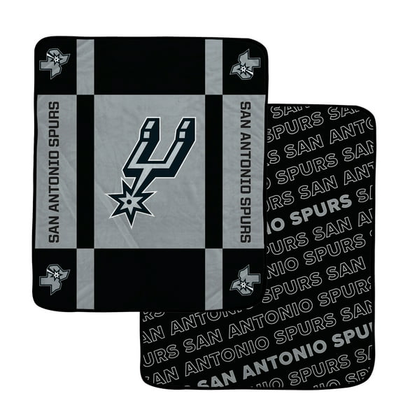 Pegasus San Antonio Spurs 60- x 70- Reverse Block Wordmark Double-Sided Blanket